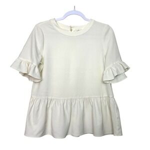 Kate‎ Spade Ruffle Sleeve Blouse Career Party Chic Office Ivory Women S